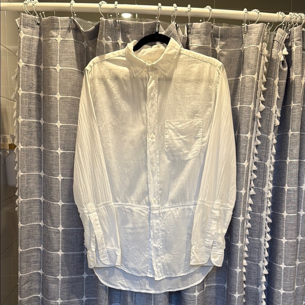 Current Elliot white Seamed prep School shirt